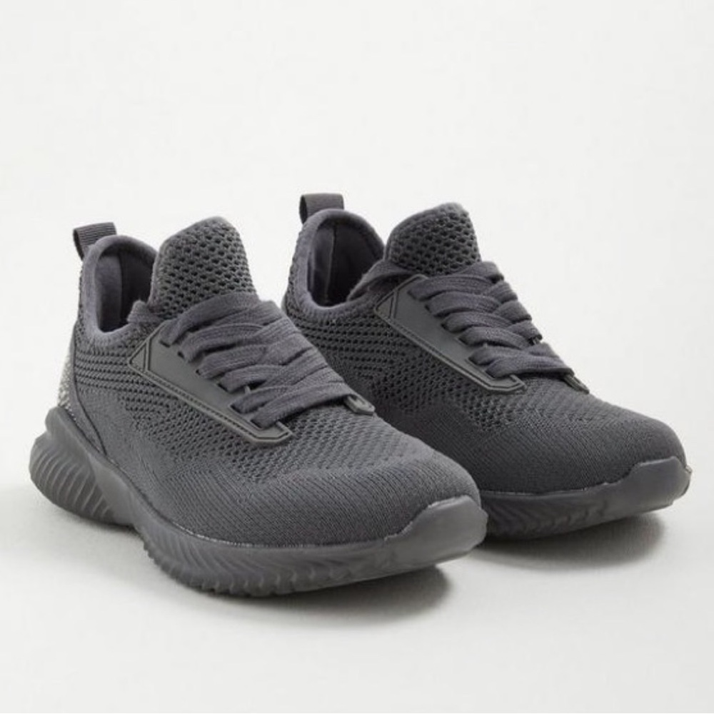 Torrid Gray with Rhinestone Accent Mesh Wide Width Sneakers